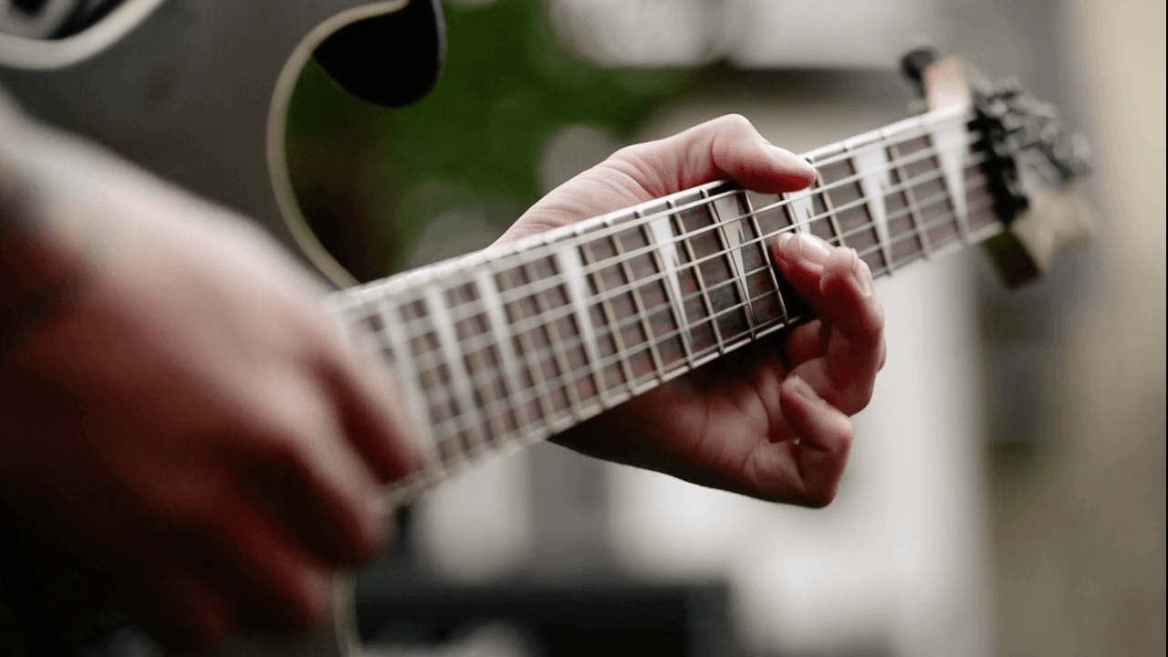 Guitar lessons in progress